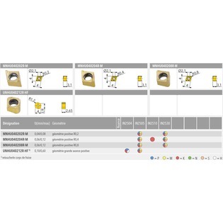 Focus-page avec plaquette pour fraise diposduo